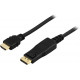 Deltaco DisplayPort(Han) - HDMI(Han) 2M