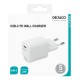 DELTACO USB-C PD wall charger, 20 W, whi