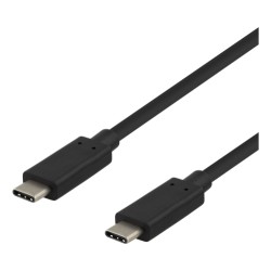DELTACO USB-C to USB-C, 0,25m, 60W Sort