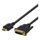 DELTACO HDMI to DVI cable, 3m, Full HD,