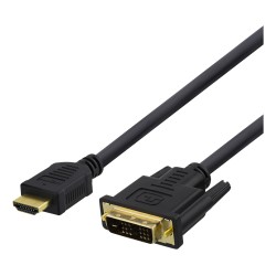 Deltaco HDMI to DVI Cable 2m, Black