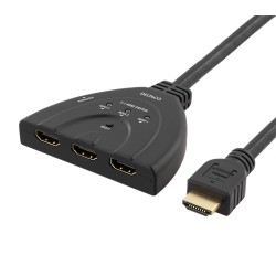 DELTACO HDMI Switch , 3 inputs to 1 outp