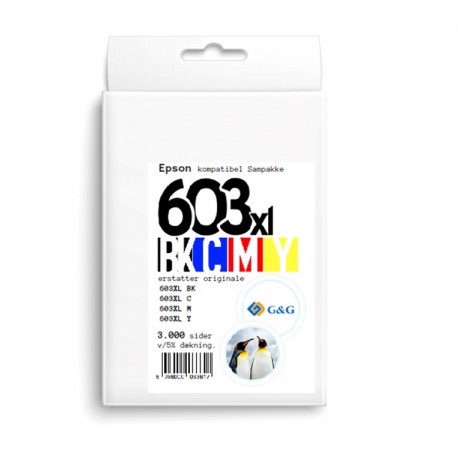 G&G kompatibel Epson 603XL sampakke