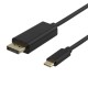 Deltaco USB-C - HDMI Adapter, 2m 4K/60Hz