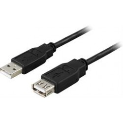 Deltaco USB Forlængerkabel 2M A Han/A Hun