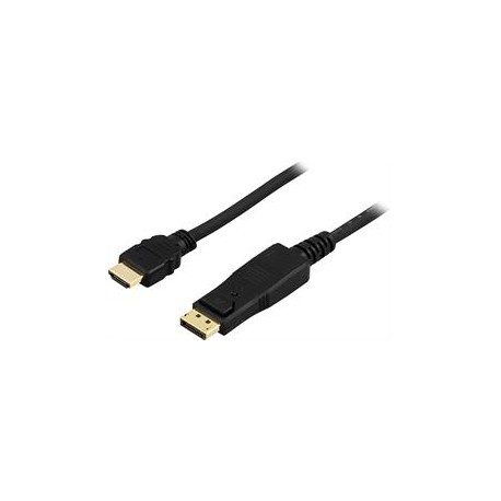 Deltaco Displayport til HDMI, 5m, sort