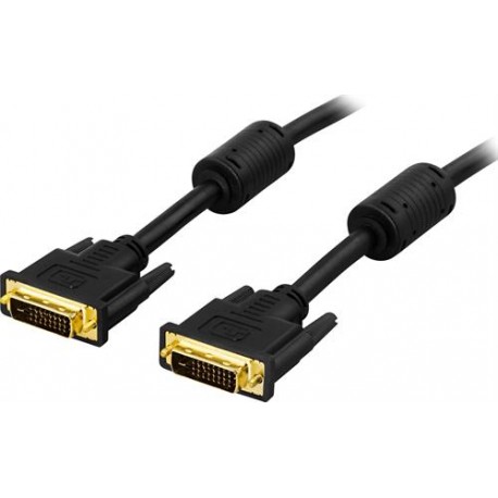 Delatco DVI Dual Link kabel 2m, sort