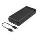 DELTACO power bank 20 000 mAh, 1x USB-C PD 60 W, 2x USB-A Fast Charge