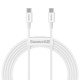 Baseus Superiors USB Type C - USB Type C (100W) Cable 2m White