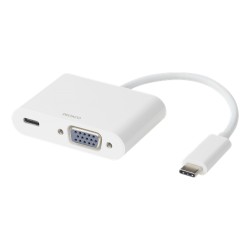 Deltaco USB-C til VGA & USB-C Adapter