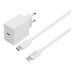 Deltaco USB-C Oplader med Stik & Kabel (20W)