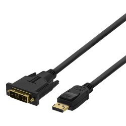 Deltaco DisplayPort til DVI-D Kabel, 2 Meter