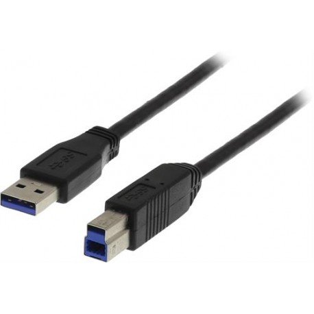 Deltaco USB-A til USB-B Kabel, 2 Meter, USB3.0