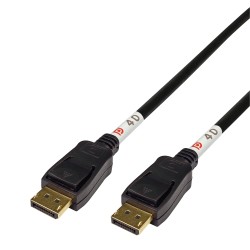 Deltaco DisplayPort cable, DP 2.1, DP40, 1,0m