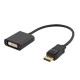 Deltaco DisplayPort - DVI-D Single Link adapter, 0.2m, black