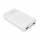 Deltaco Power bank 10 000 mAh, 2x USB-A, 1x USB-C, white