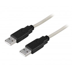 DELTACO USB 2.0 kabel Type A han - Type A han 1m