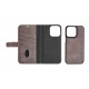 Essentials iPhone 13 Mini leather wallet, detachable, Grey