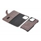 Essentials iPhone 13 Mini leather wallet, detachable, Grey
