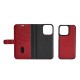Essentials iPhone 13 Mini leather wallet, detachable, Red
