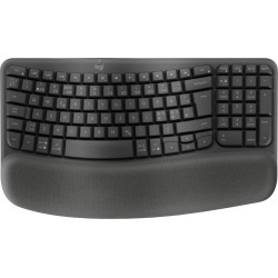 Logitech Wave Keys - Graphite - ND - Ergonomisk tastatur - Nordisk - Sort