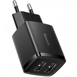 Baseus Compact Quick Charger 2x USB 10.5W (black)