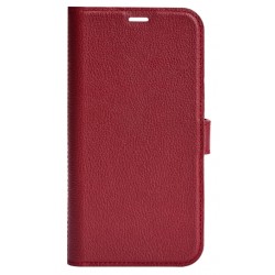 Essentials iPhone 13 Pro, Leather wallet, detachable, Rød