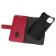 Essentials iPhone 12 Mini, Leather wallet, detachable, Rød