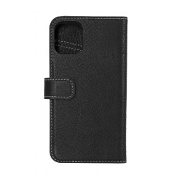 Essentials iPhone 12 Mini, Leather wallet, detachable, Sort