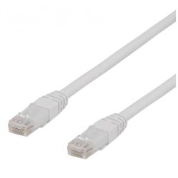 Deltaco U/UTP Cat6a patch cable, 3m, 500MHz, LSZH, white