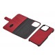 Essentials iPhone 12/12 Pro leather wallet, detachable, Red