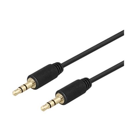 DELTACO Audio cable, 3.5mm, gold-plated, 1m, black