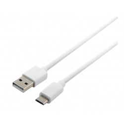 Essentials Micro USB Kabel, 1 Meter, Hvid