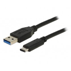 DeLock USB-A til USB-C Kabel, 0,5 Meter, USB3.1 Gen2, 10Gbps