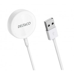 Deltaco Trådløs Oplader til Apple Watch, 1 Meter Kabel, USB-A