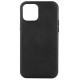 Essentials iPhone 12/12 Pro Læder MagSafe Cover, Sort