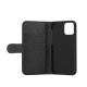 Essentials iPhone 12/12 Pro, PU wallet, 3 cards, black