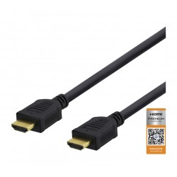 DELTACO High Speed HDMI Ethernet Kabel, 1 Meter, 4K/60Hz