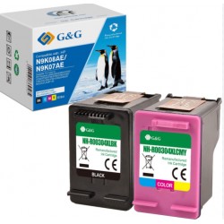 G&G HP 304XL Sampak Sort og Farve Patroner