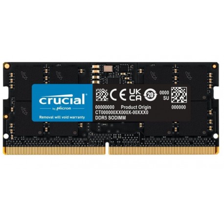 Crucial Classic SODIMM DDR5-5600 - 16GB - CL46 - Single Channel (1 pcs) - Sort