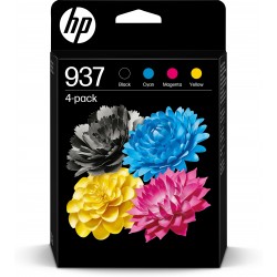 HP 937 Original sampakke - 4-Pack (Black Yellow Magenta Cyan) Ink - Blækpatron