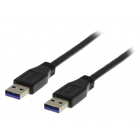 Deltaco USB 3.0 USB-A Kabel 1 Meter Sort
