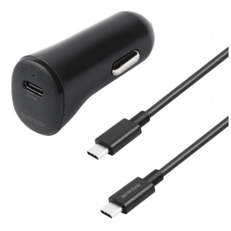 Essentials Oplader Bundle 20W Sort inkl. USB-C Kabel 1 Meter