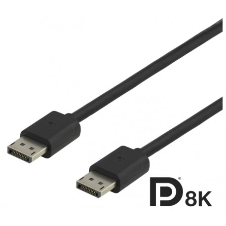 Deltaco DisplayPort cable, DP 2.1, DP40, 0,5m