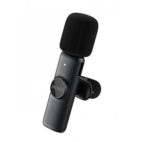 Deltaco Trådløs Mikrofon, Lightning/USB-C