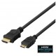 Deltaco HDMI til Mini HDMI Kabel 2 Meter Sort