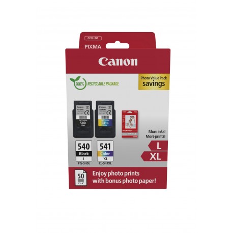 Canon PG 540L CL-541XL Photo Value Pack Sort Farve