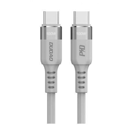Dudao - USB-C kabel - USB-C (han) til USB-C (han) - 100 Watt - 1 meter - grå