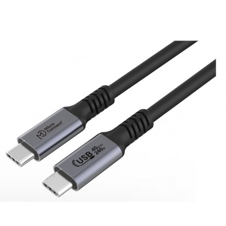 MicroConnect USB-C cable 2m, 240W, 40Gbps, USB4 Gen 3x2