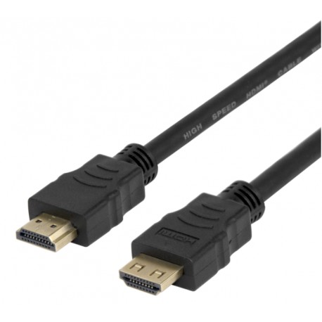 Deltaco High-Speed Flex HDMI cable, 2M, with lock, 4K UHD, black